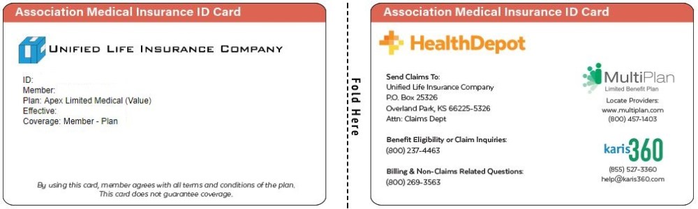 Apex Limited Medical Value ID card
